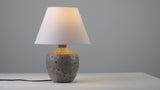 Dahlia 18" Minimalist Scandinavian Concrete Effect Resin/Iron LED Table Lamp Set 2