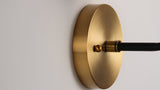 Iris Brass Vanity Wall Sconce Frosted