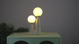 Kinzig 17.75" 2-Light Modern Bohemian Resin/Iron/Frosted Glass Danish Cactus LED Table Lamp
