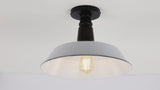 Yasu Classic Industrial Indoor/Outdoor Iron LED Semi Flush Mount