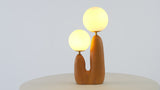 Kinzig 17.75" 2-Light Modern Bohemian Resin/Iron/Frosted Glass Danish Cactus LED Table Lamp