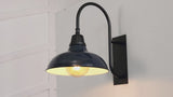 Carson 12.25" Farmhouse Industrial Indoor/Outdoor Iron LED Gooseneck Arm Outdoor Sconce