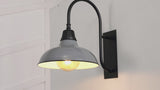 Carson 12.25" Farmhouse Industrial Indoor/Outdoor Iron LED Gooseneck Arm Outdoor Sconce
