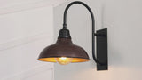 Carson 12.25" Farmhouse Industrial Indoor/Outdoor Iron LED Gooseneck Arm Outdoor Sconce