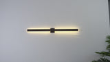 Junipe  49.5" Modern Minimalist Indoor/Outdoor Metal 350-Degree Rotate Dimmable Integrated Linear LED Wall Sconce
