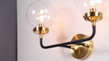 Iris Brass Vanity Wall Sconce Clear