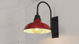 Carson 12.25" Farmhouse Industrial Indoor/Outdoor Iron LED Gooseneck Arm Outdoor Sconce
