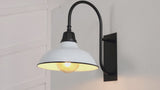 Carson 12.25" Farmhouse Industrial Indoor/Outdoor Iron LED Gooseneck Arm Outdoor Sconce