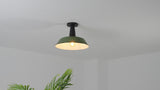 Yasu Classic Industrial Indoor/Outdoor Iron LED Semi Flush Mount