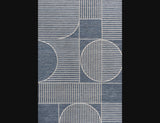 Couristan Mid-Century Modern Geometric Lines Reversible Machine-Washable Indoor/Outdoor Area Rug