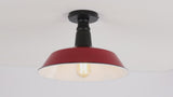 Yasu Classic Industrial Indoor/Outdoor Iron LED Semi Flush Mount