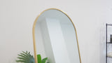 Clarity 16 in. W x 59 in. H Large Arched Metal Framed Floor Full-Length Mirror