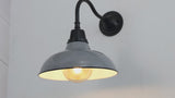 Flynix 12.25" Farmhouse Industrial Indoor/Outdoor Iron LED Gooseneck Arm Outdoor Sconce