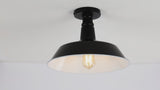 Yasu Classic Industrial Indoor/Outdoor Iron LED Semi Flush Mount