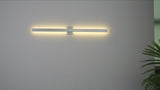 Junipe  49.5" Modern Minimalist Indoor/Outdoor Metal 350-Degree Rotate Dimmable Integrated Linear LED Wall Sconce