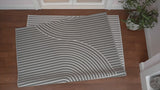 Cord Mid-Century Modern Curve Stripe Reversible Machine-Washable Indoor/Outdoor Area Rug