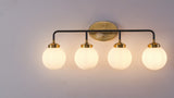 Iris Brass Vanity Wall Sconce Frosted