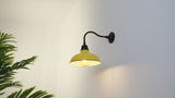 Flynix 12.25" Farmhouse Industrial Indoor/Outdoor Iron LED Gooseneck Arm Outdoor Sconce