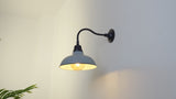 Flynix 12.25" Farmhouse Industrial Indoor/Outdoor Iron LED Gooseneck Arm Outdoor Sconce