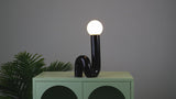 Fern 18" Scandinavian Minimalist Ceramic Spiral Tube LED Table Lamp