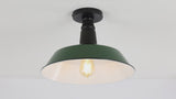 Yasu Classic Industrial Indoor/Outdoor Iron LED Semi Flush Mount
