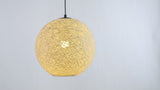 Lacey Bohemian Minimalist Iron/Rope Woven Globe LED Pendant