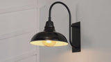 Carson 12.25" Farmhouse Industrial Indoor/Outdoor Iron LED Gooseneck Arm Outdoor Sconce