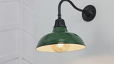 Flynix 12.25" Farmhouse Industrial Indoor/Outdoor Iron LED Gooseneck Arm Outdoor Sconce