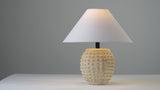 Willow 18.25" Minimalist Scandinavian Ceramic/Iron Hobnail LED Table Lamp Set 2