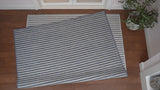 Eco Classic Coastal Pinstripe Reversible Machine-Washable Indoor/Outdoor Area Rug