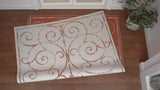 Ariadne Classic Cottage Filigree Scroll Reversible Machine-Washable Indoor/Outdoor Area Rug