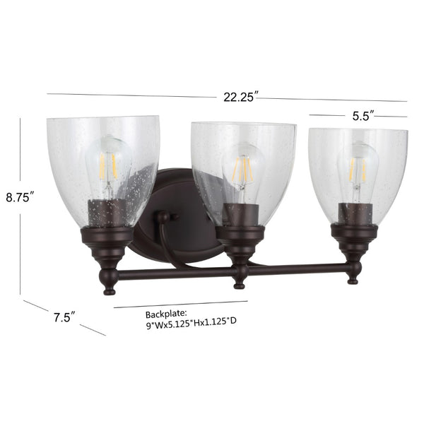 Dimension Image Oil Rubbed Bronze / 3-Light