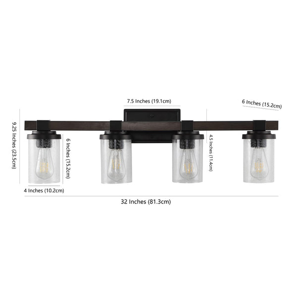 Dimension Image Oil Rubbed Bronze / 4 Light